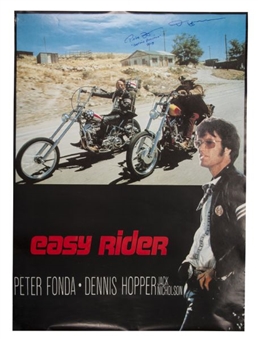 Peter Fonda and Dennis Hopper Dual Signed Easy Rider Poster